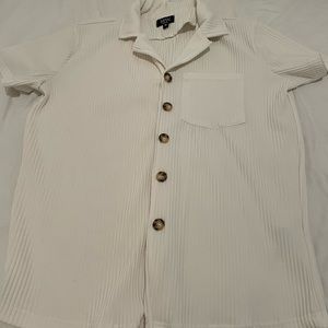 Ribbed button down